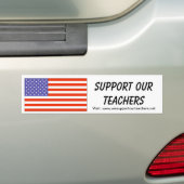 VS — ondersteuning van onze leraren Bumpersticker (Op auto)