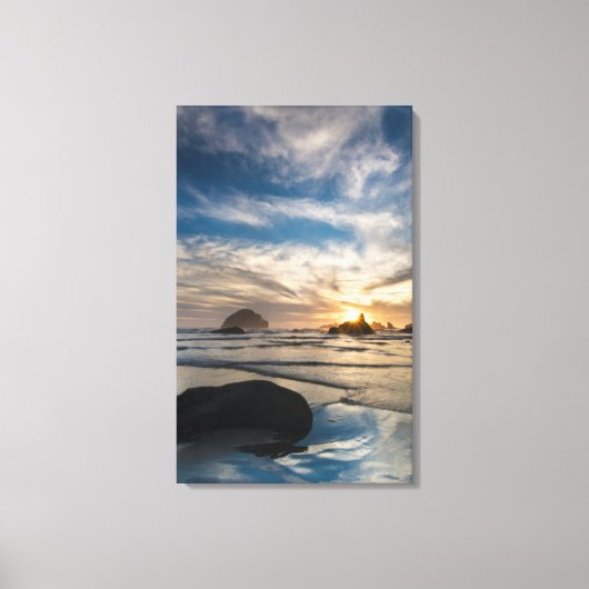 VS, Oregon, Bandon Beach. Face Rock Canvas Afdruk (Voorkant)