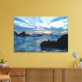 VS, Oregon, Bandon Beach. Seagull op rots Canvas Afdruk (Insitu (Woonkamer))