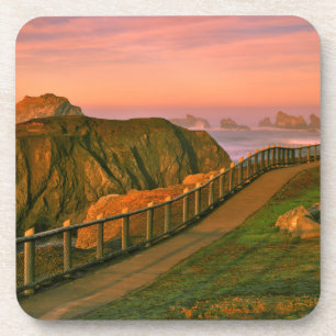 VS, Oregon, Bandon. Rotsen bekeken vanuit Trail Drankjes Onderzetter