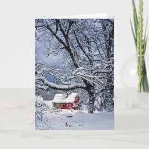 VS, Oregon, Clackamas County. Vers sneeuwdeksel Feestdagen Kaart
