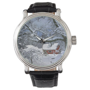 VS, Oregon, Clackamas County. Verse sneeuw Horloge