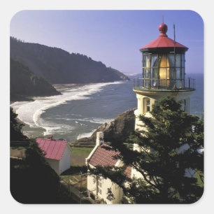 VS, Oregon, Florence. Heceta Head Lighthouse Vierkante Sticker
