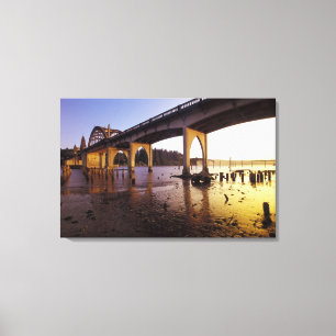 VS, Oregon, Florence. Siuslaw-brug en Canvas Afdruk