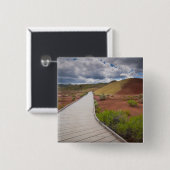 VS, Oregon, Mitchell, Pathway between Painted Vierkante Button 5,1 Cm (Voorkant /achterkant)