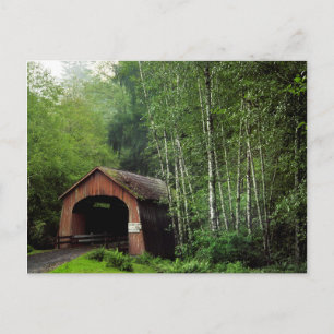 VS, Oregon. Overdekte brug over North Fork Briefkaart