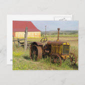 VS, Oregon, Shaniko. Rusty tractor Briefkaart (Voorkant / Achterkant)