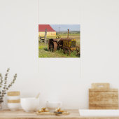 VS, Oregon, Shaniko. Rusty  tractor Poster (Keuken)