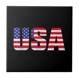 VS Patriotische Amerikaanse Vlag Voor Mannen Vrouw Tegeltje