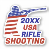 VS Patriottisch Geweer Schieten Sticker (Voorkant)