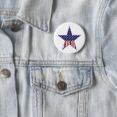 VS Patriottisch vlaggenontwerp Ronde Button 5,7 Cm (In situ)