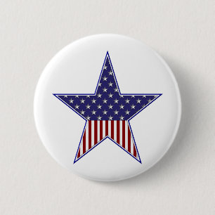 VS Patriottisch vlaggenontwerp Ronde Button 5,7 Cm