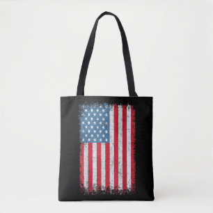 VS patriottische Amerikaanse vlag voor mannen vrou Draagtas