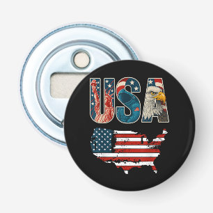 VS Patriottische Verenigde Staten 4 juli Amerikaan Button Flesopener