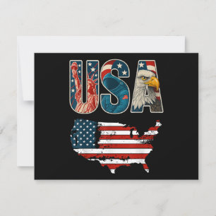 VS Patriottische Verenigde Staten 4 juli Amerikaan Feestdagenkaart