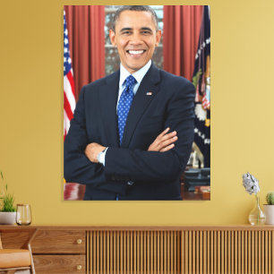 VS-president Barack Obama Canvas Afdruk