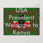 VS-President Welkom in het Briefkaart van Kenia (Voorkant)