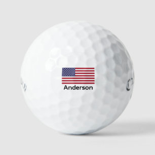 VS Print Amerikaanse vlag gepersonaliseerd Golfballen