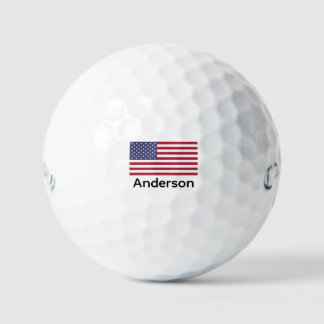VS Print Amerikaanse vlag gepersonaliseerd Golfballen