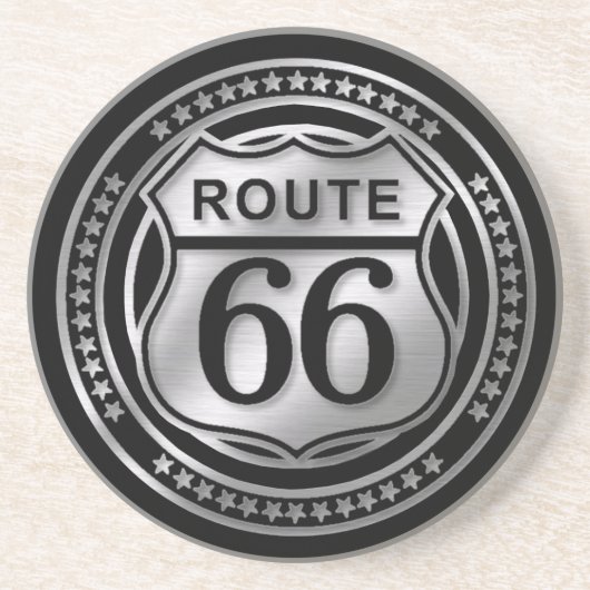 VS Route 66 Zandsteen Onderzetter (Voorkant)