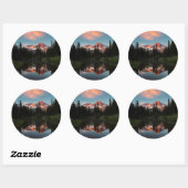 VS, staat Washington. Mt. Rainier weerspiegeld Ronde Sticker (Vel)