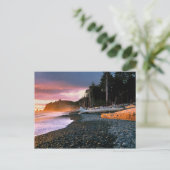 VS, staat Washington, Olympisch NP. Golven vallen  Briefkaart (Staand voorkant)