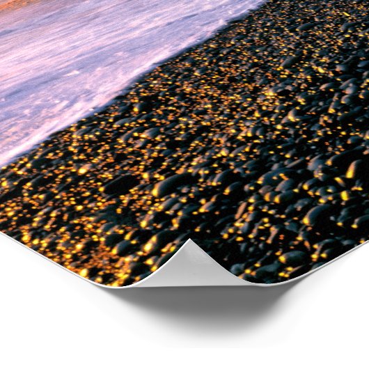 VS, staat Washington, Olympisch NP. Golven vallen Poster (Hoek)