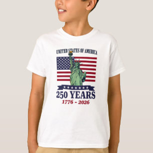 VS Standbeeld van de Vrijheid 250 Jaar 1776-2026 T-shirt
