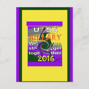  VS sterker samen Abstracte kunst Print Briefkaart