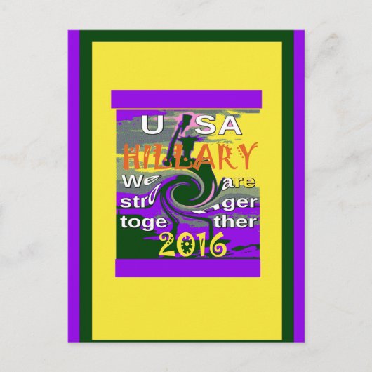 VS sterker samen Abstracte kunst Print Briefkaart (Voorkant)