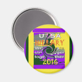 VS sterker samen Abstracte kunst Print Magneet (Voorkant / Achterkant)