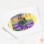 VS sterker samen Abstracte kunst Print Ovale Sticker (Envelop)