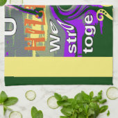 VS sterker samen Abstracte kunst Print Theedoek (Gevouwen)