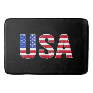 VS T-shirt Patriotische Amerikaanse Vlag Mannen Vr Badmat