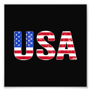 VS T-shirt Patriotische Amerikaanse Vlag Mannen Vr Foto Afdruk