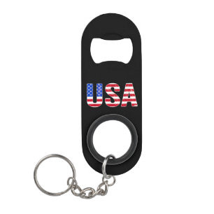 VS T-shirt Patriotische Amerikaanse Vlag Mannen Vr Mini Flessenopener