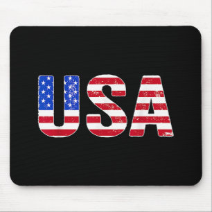 VS T-shirt Patriotische Amerikaanse Vlag Mannen Vr Muismat