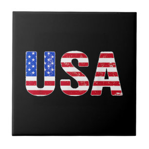 VS T-shirt Patriotische Amerikaanse Vlag Mannen Vr Tegeltje