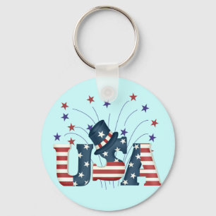 VS T-shirts met sterren en T-shirts met Stripes Sleutelhanger