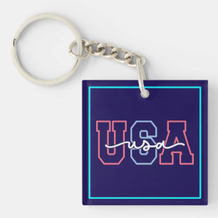 VS Tekst 4 juli ontwerp-62118 Sleutelhanger