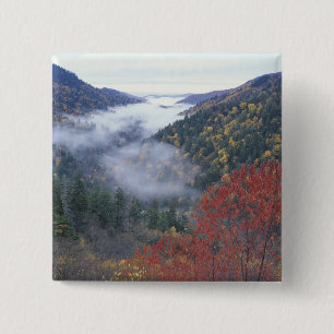 VS, Tennessee, Great Smokey Mountains National Vierkante Button 5,1 Cm