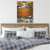 VS, Tennessee. Rushing Mountain Creek 4 Canvas Afdruk (Insitu (Slaapkamer))