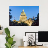 VS, Texas, Austin. Capitolgebouw (1888) 4 Poster (Thuiskantoor)