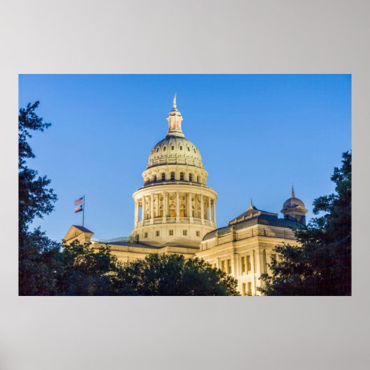 VS, Texas, Austin. Capitool (1888) 4 Poster (Voorkant)