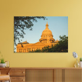 VS, Texas, Austin. Capitool (1888) Canvas Afdruk (Insitu (Woonkamer))