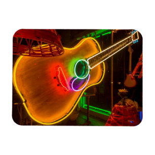 VS, Texas, Austin. Neon Gitaar Bij Chantage Magneet