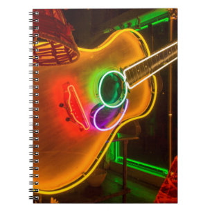 VS, Texas, Austin. Neon Gitaar Bij Chantage Notitieboek