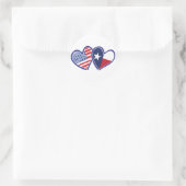VS-Texas-Flag-Heart Ronde Sticker (Tas)