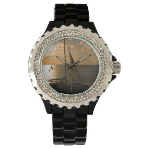 VS, Texas, South Padre Island. Zeilboot Horloge