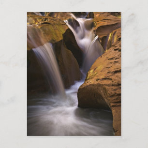 VS, Utah, Escalante Wilderness. Waterval in 2 Briefkaart